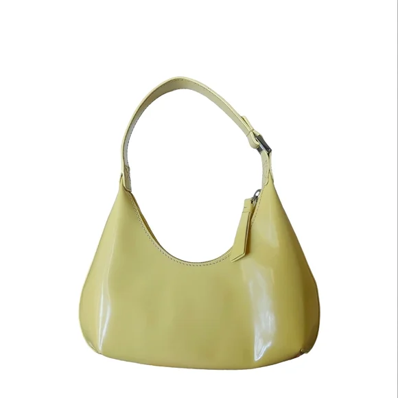 By Far Yellow Patent Leather Amber Small Handbag - Picture 15 of 16
